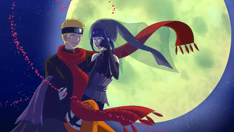 Naruto Uzumaki and Sumire Kaki characters for profile