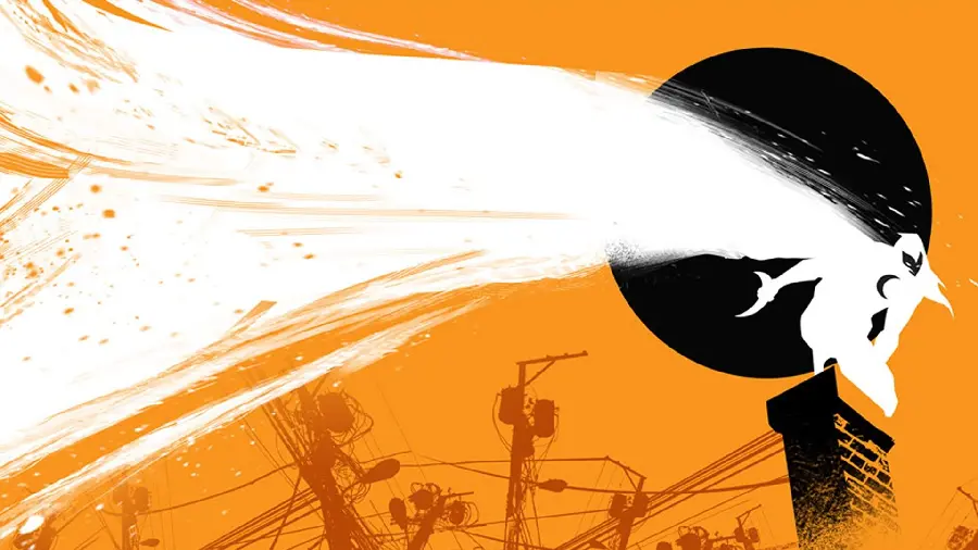 Moon Knight background with orange background suitable for tablets and phones