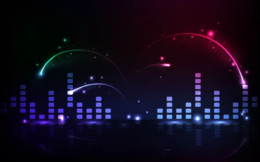 Equalizer Light and Wave Dance Vector Background