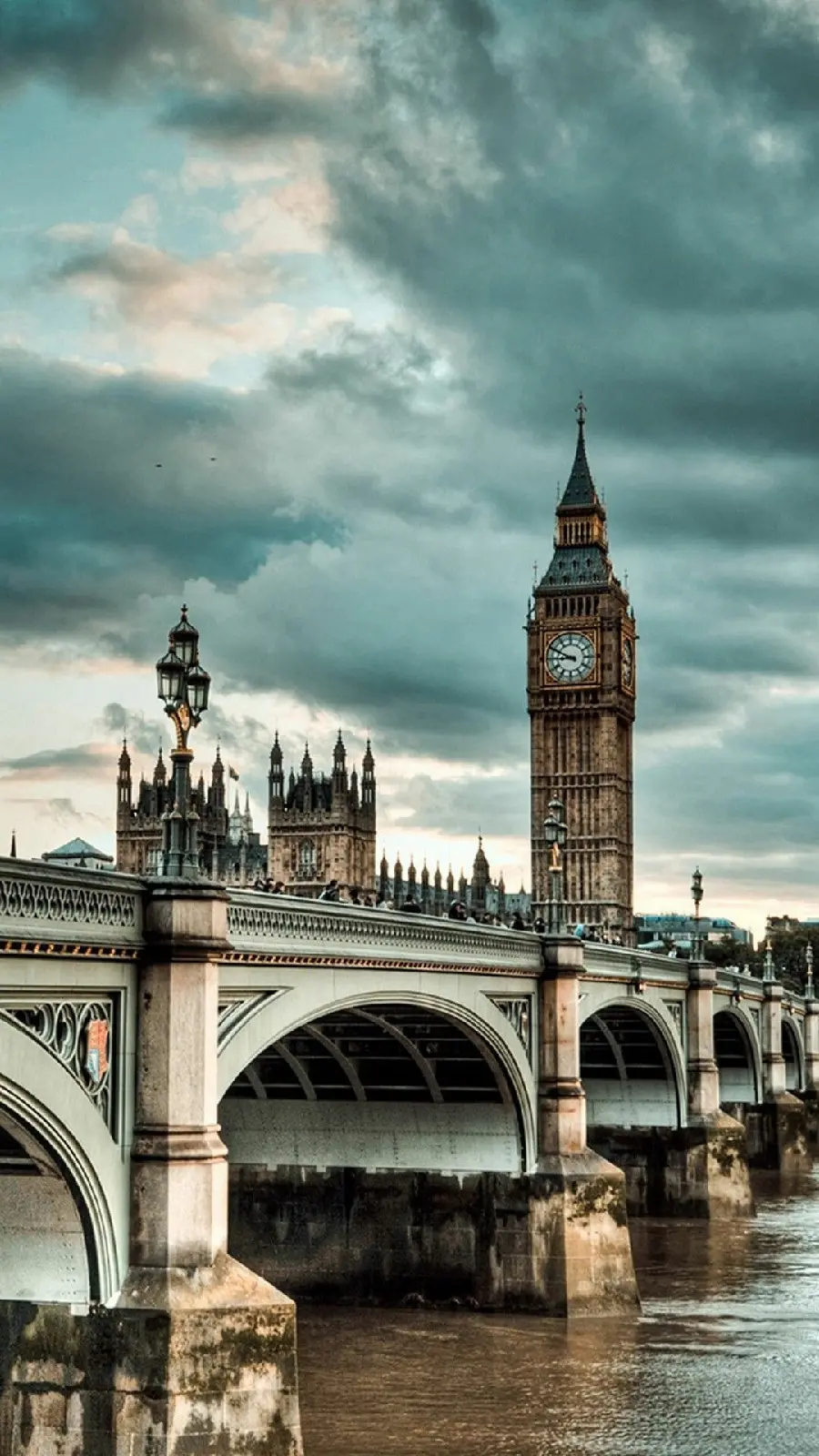 Image of the Clock Tower and Times Street for phone and mobile wallpaper