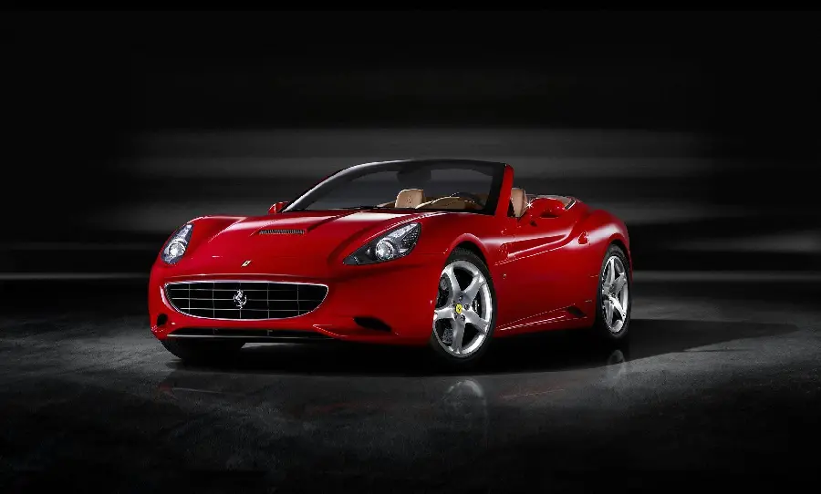 Download photo of new red Ferrari California sports car 2022
