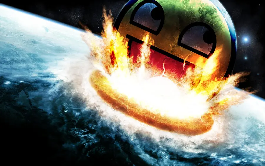 Cool image of emoji in the skies