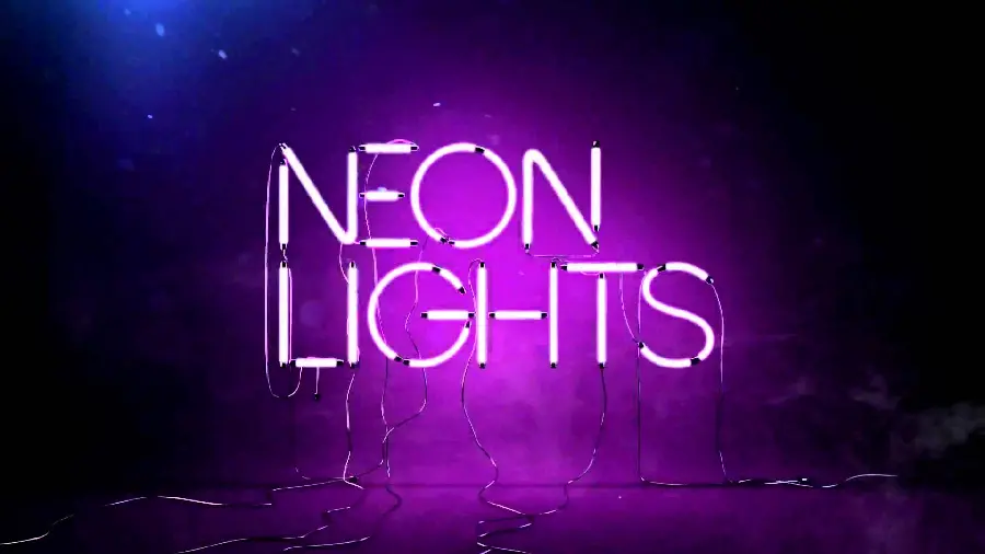 A colorful picture composed of two English letters with the meaning of neon lamps for wallpaper