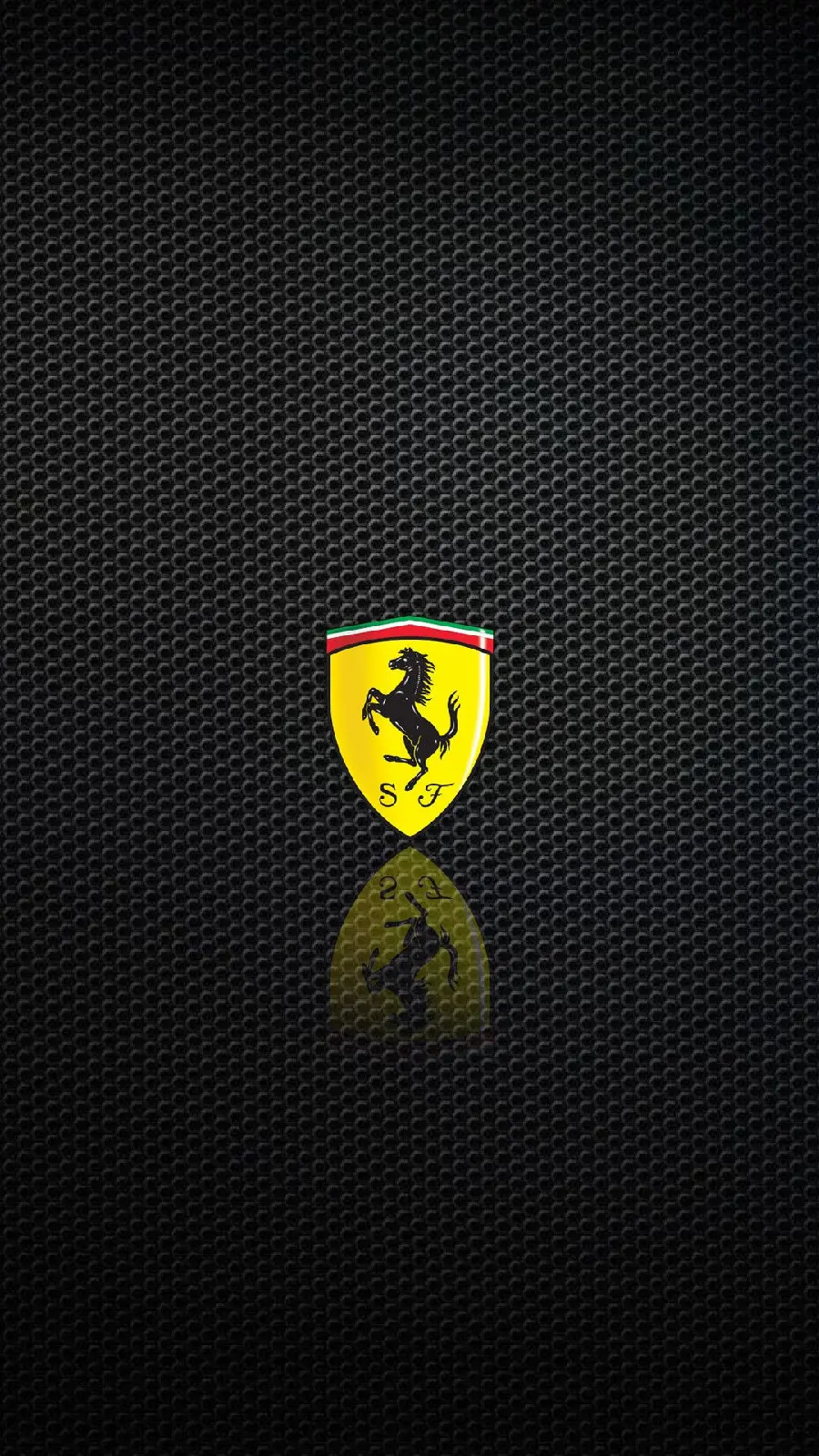 Download Ferrari Logo Wallpaper with Black Background for Samsung