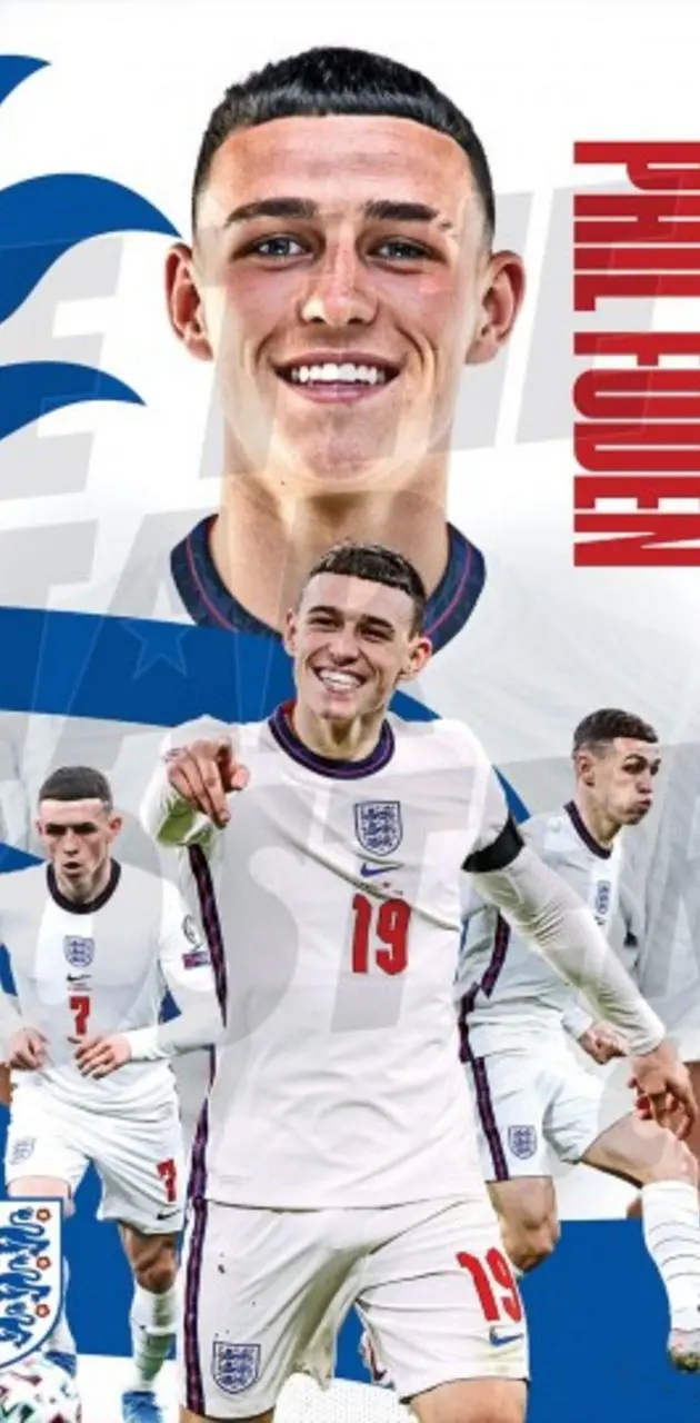 Phil Foden photo in England national team white kit