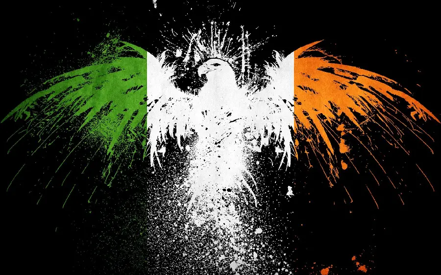 Images of the introduction and history of the Irish flag