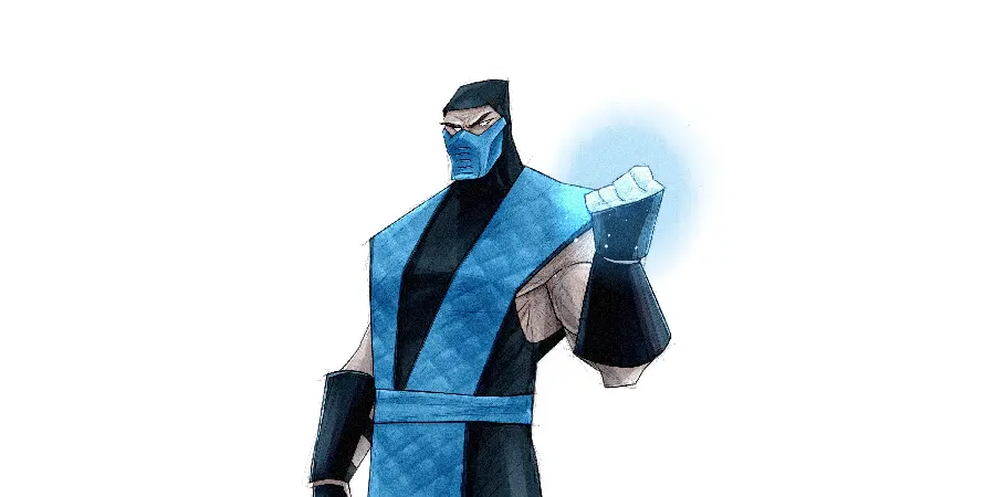 Photo of Sub Zero painting with white background