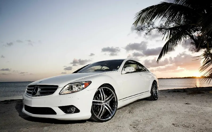 Photo of Mercedes-Benz car with white color for desktop