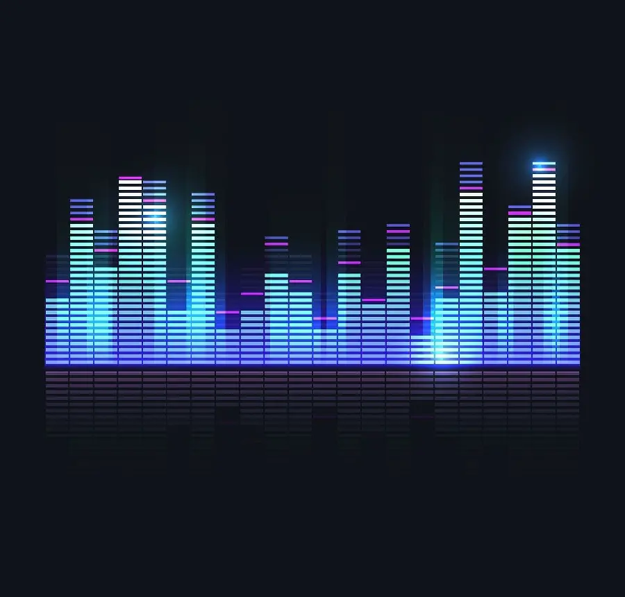 Download attractive equalizer background with a cool and bright color range