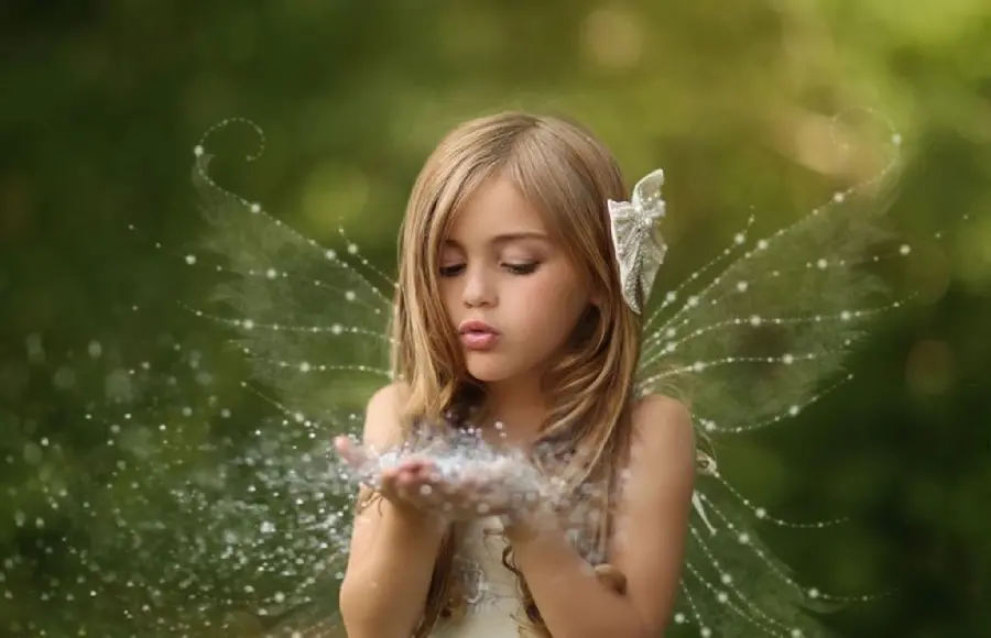 High quality background photo of little winged angel