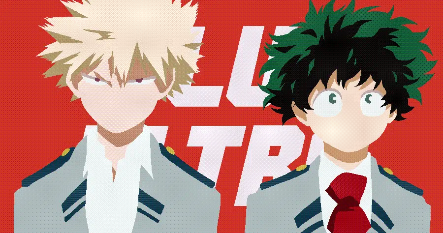 Wallpaper of Miryu and Kirishima in the anime My Hero Academia
