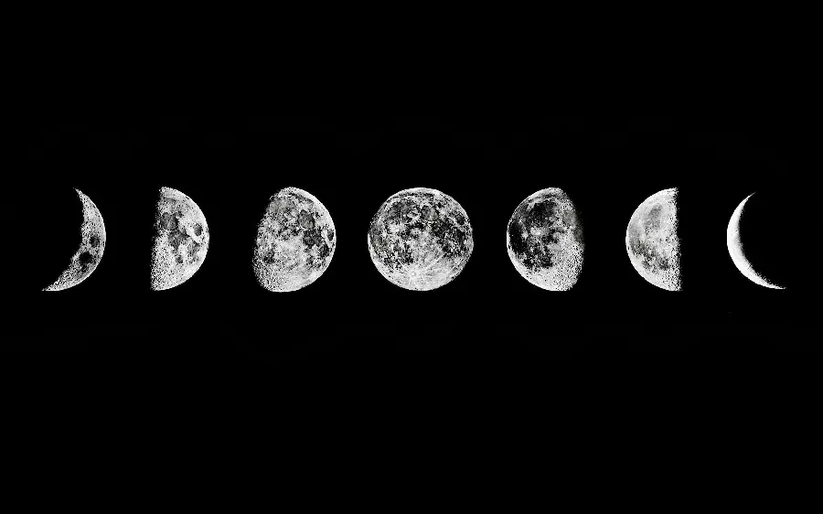 Interesting and Informative Photo of the Moon in Different Modes and Sizes