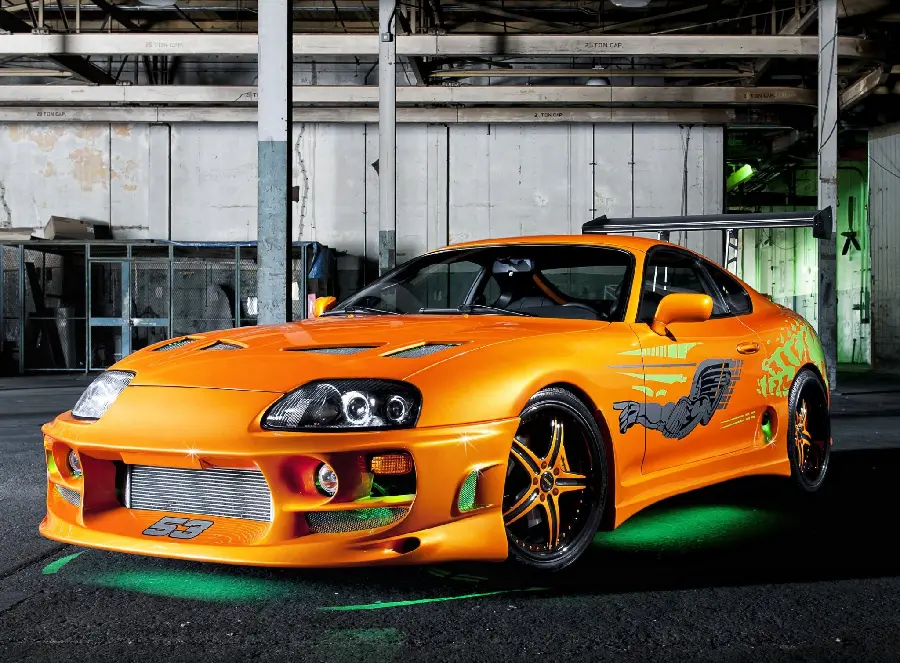 Yellow Toyota Supra profile photo for social networks