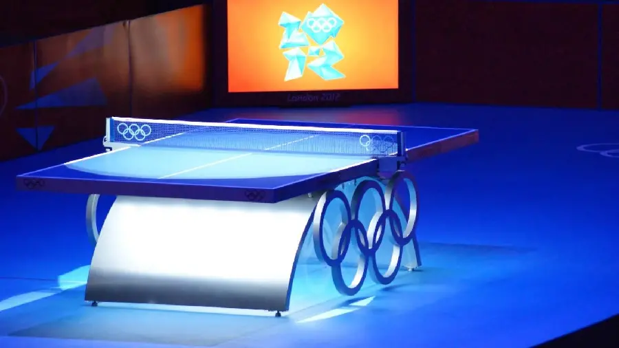 Olympic table tennis table photo