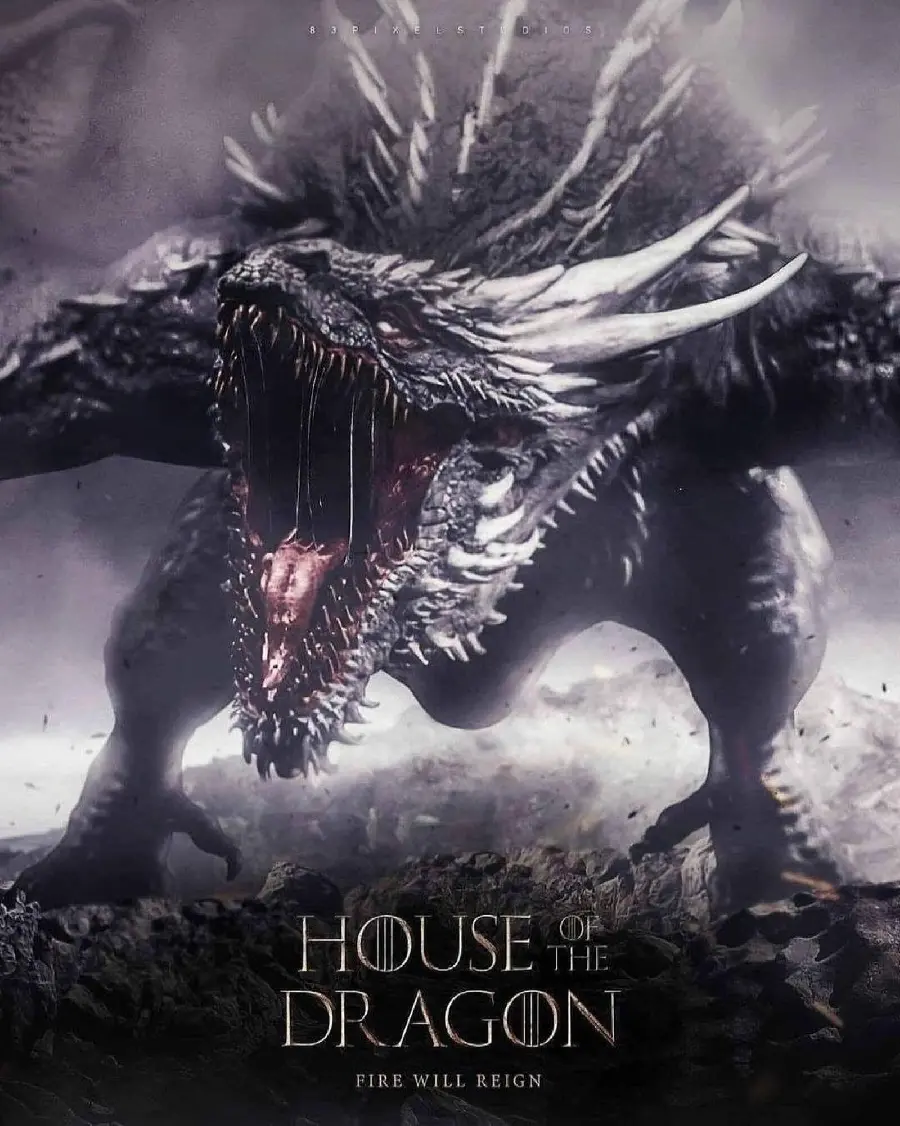 Wallpaper of the dragon from House of the Dragon