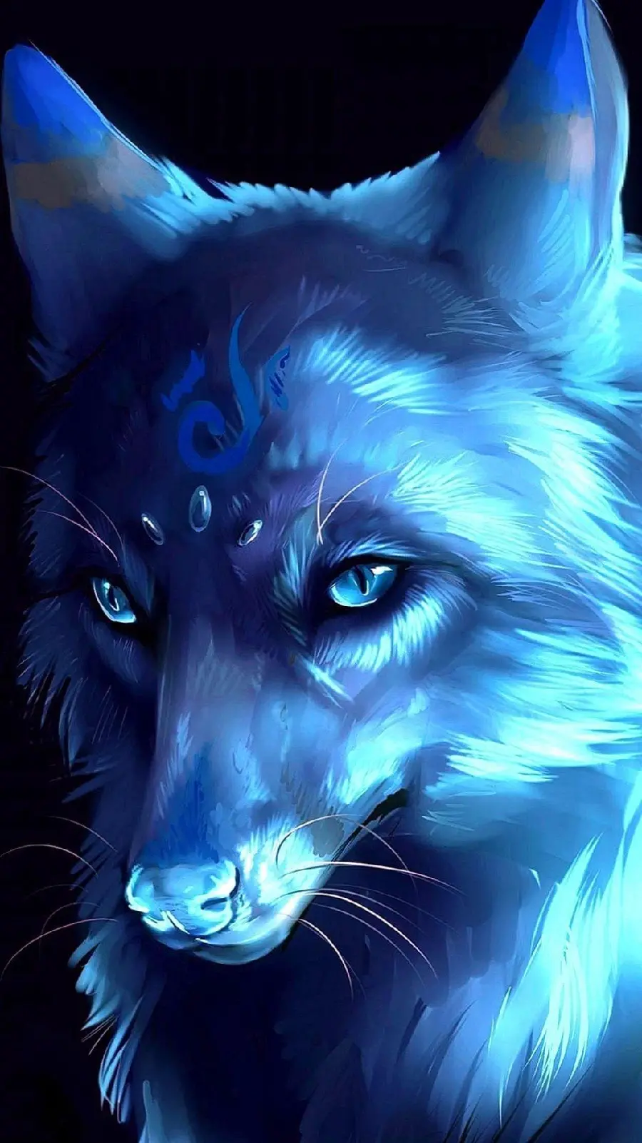 Fantasy and lovely photo of a wolf in high quality