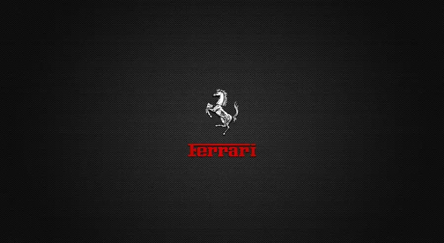 Download a very beautiful digital photo of the Ferrari car logo with a dark background for Windows