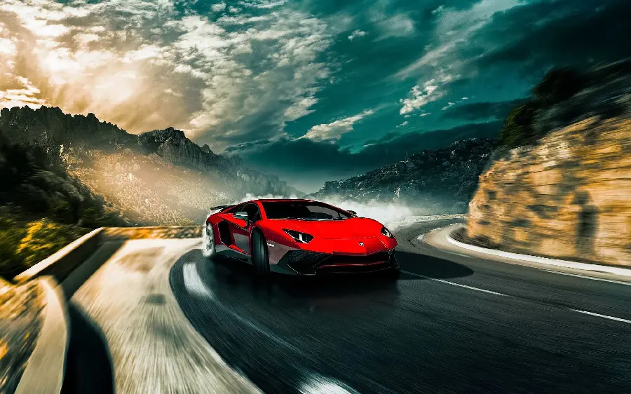 Fantasy wallpaper Lamborghini Aventador in hd quality