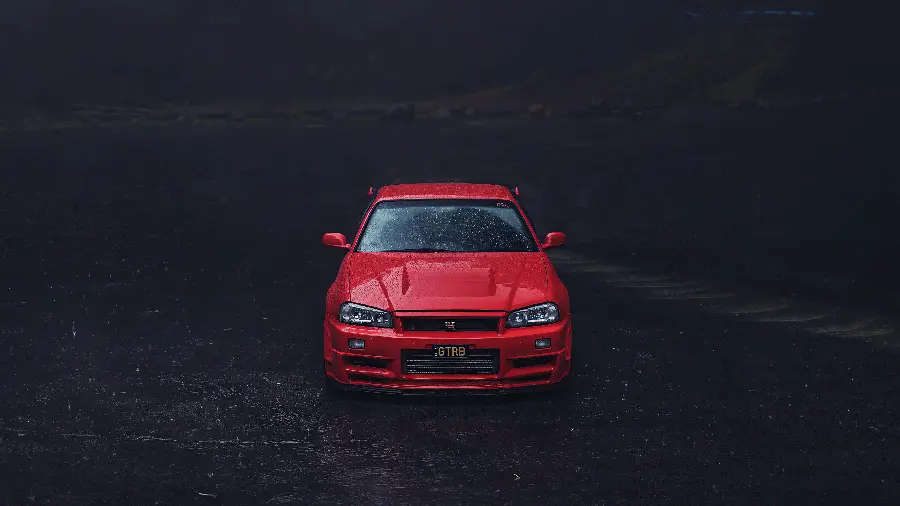 Download Old Nissan GTR Background with Black and Dark Background