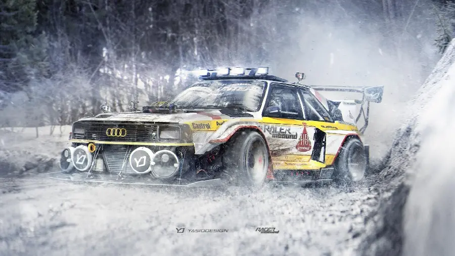 Photo of Audi racing car in Dakar Rally