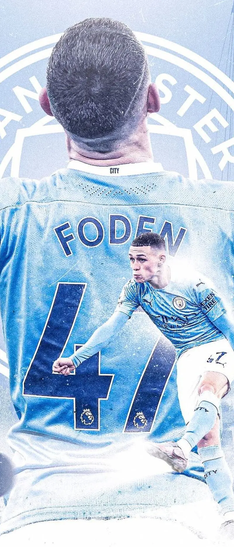 Phil Foden photo with number 47 for profile