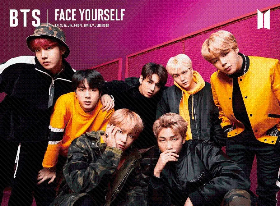 Wallpaper of the seven-member Korean boy group BTS