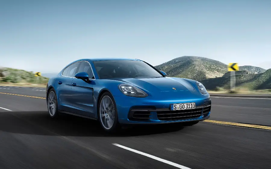 Download photo of Porsche Panamera Turbo S 2021 with carbon blue color