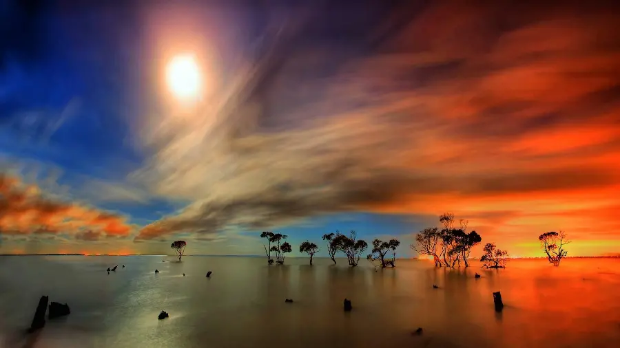 Attractive sunset wallpaper for desktop in full hd quality