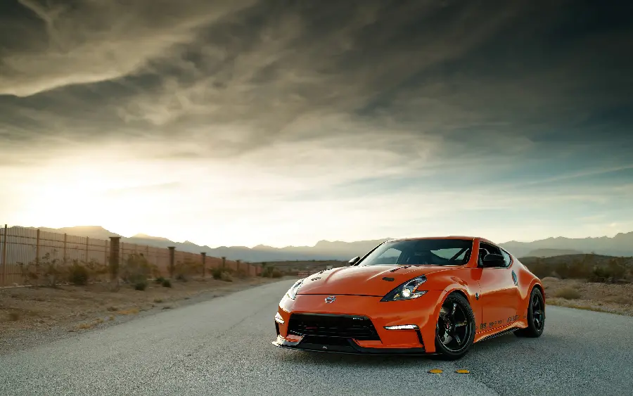 High quality Nissan 370Z background photo and special color on the road