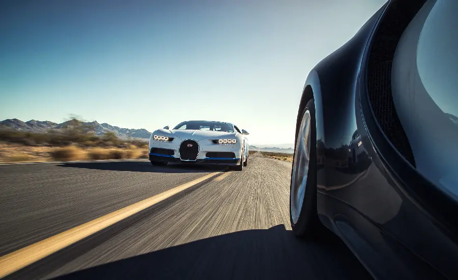 Photo of a white Bugatti Veyron, a super sports car for phone and mobile wallpaper