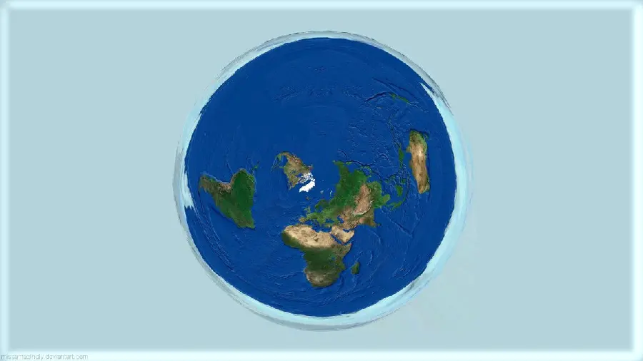 Cool background of the flat blue Earth with a beautiful view for the computer