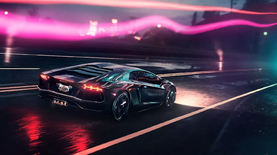 Wallpaper of car for computer Lamborghini Aventador tuning