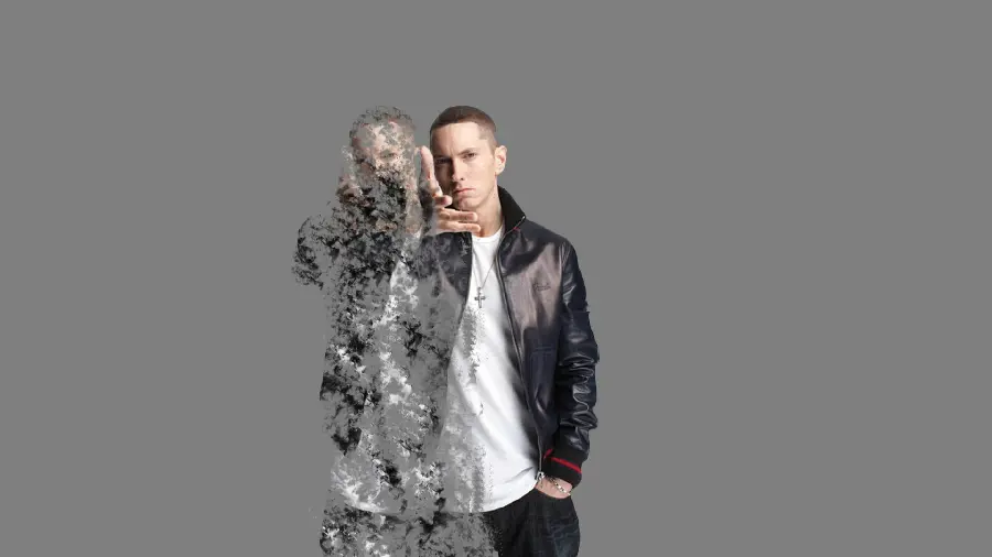 Eminem photo for printing on billboards and chassis boards