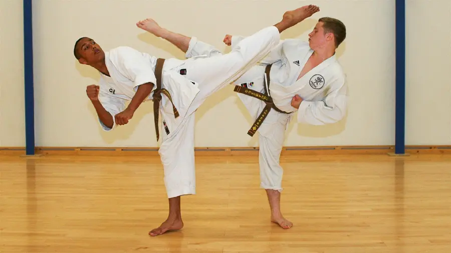 Photo of training and fighting in karate for various use on computers and phones