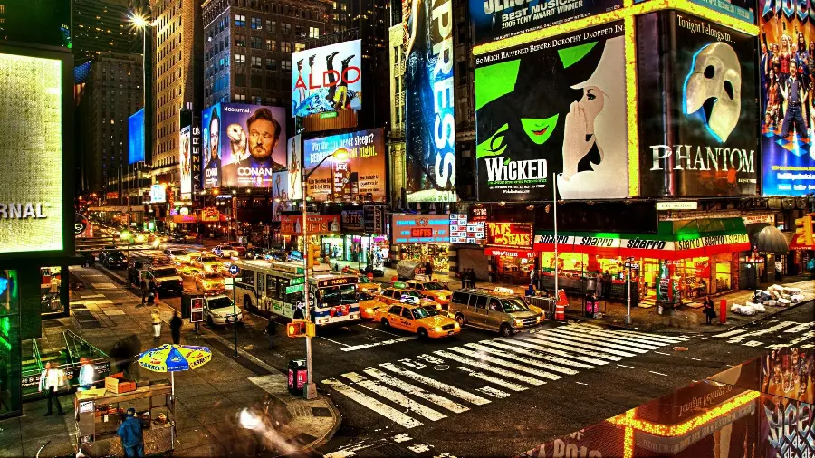 Photo of Times Square, one of the busiest streets in New York