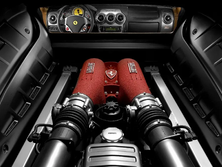 Download High Quality Ferrari Car Engine Stock Image