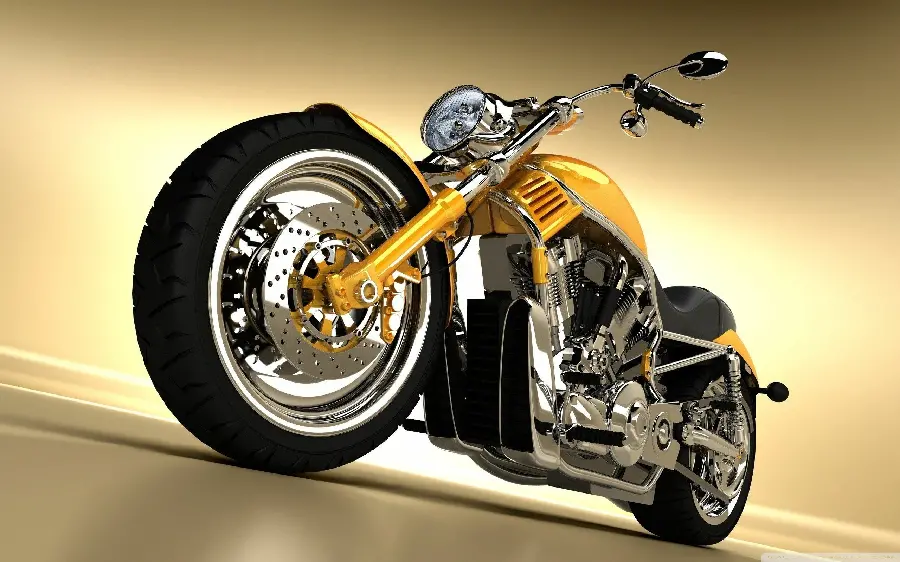 Image of a motorcycle with a classic and colorful design