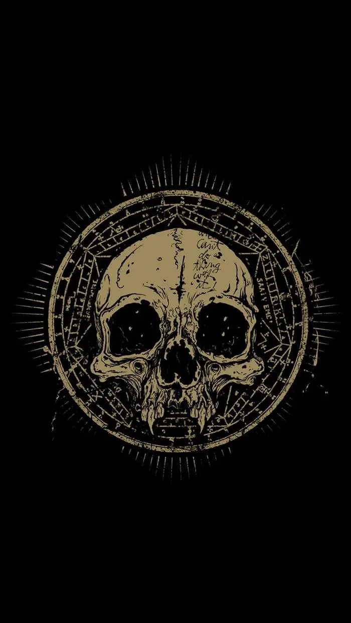 Skeleton-themed wallpaper for Android in 4K quality