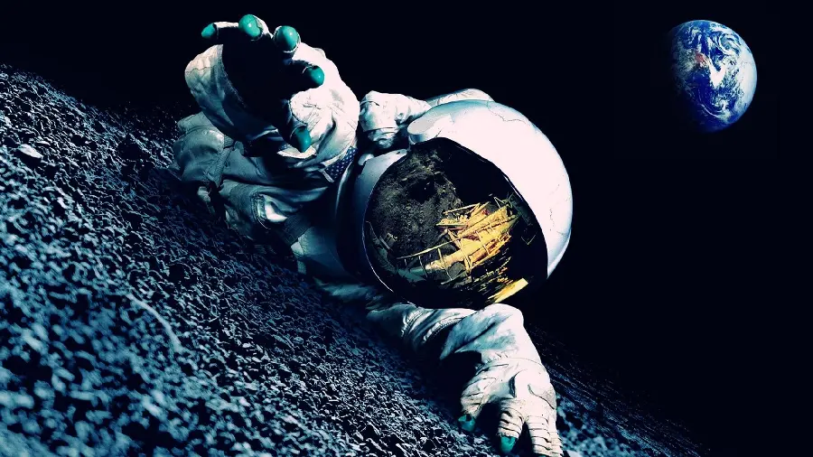 Fantasy Photo of NASA Astronaut Falling to Earth