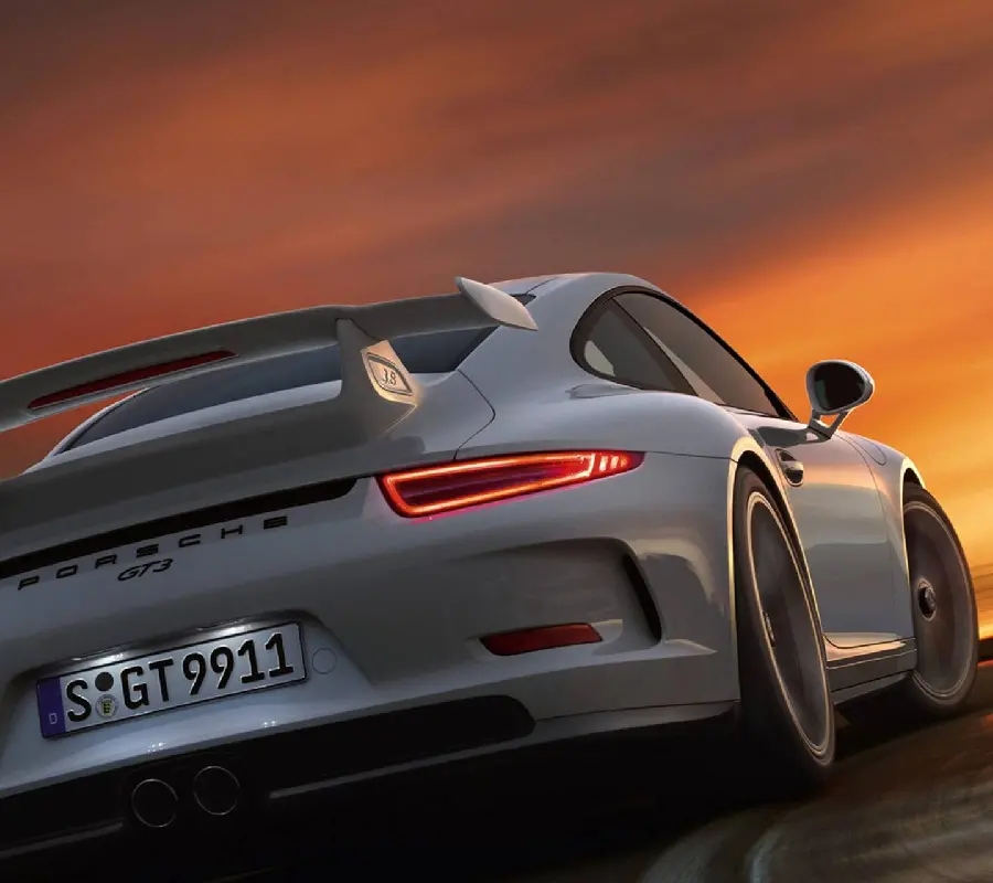 Photo of the back of the Porsche 911 GT3 for wallpaper and background