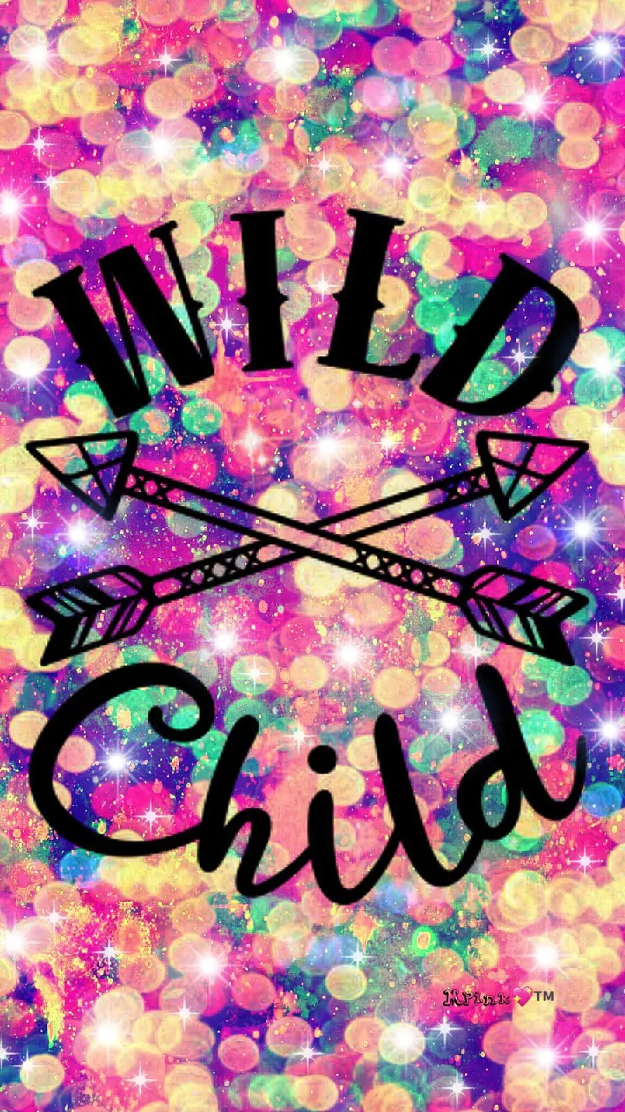 Seven-color profile photo and wallpaper with the title Wild Child and a galaxy theme