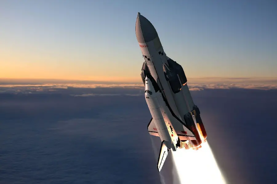 New and cool wallpaper of a powerful rocket launch into the sky for your computer desktop