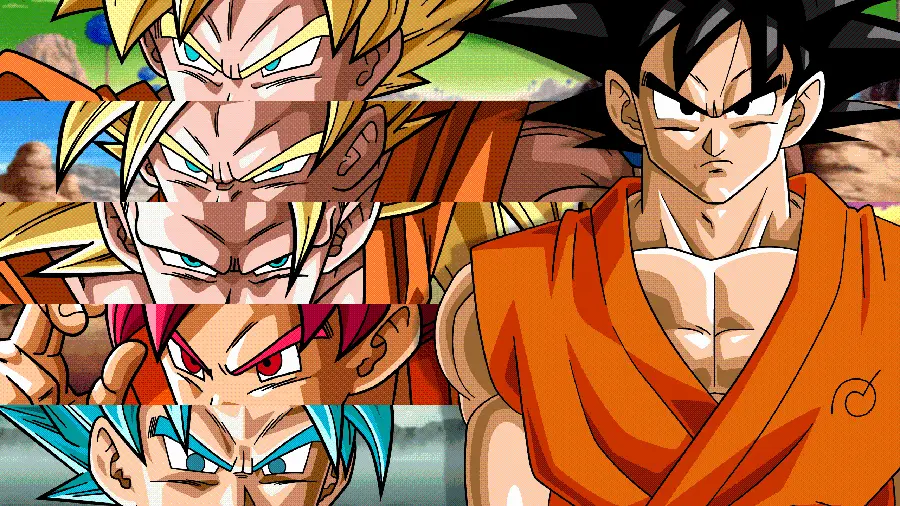 Wallpaper of the characters of the anime Dragon Ball Super