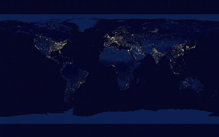 Download aerial photo of the Earth at night from a dreamy angle for Windows 11 wallpaper