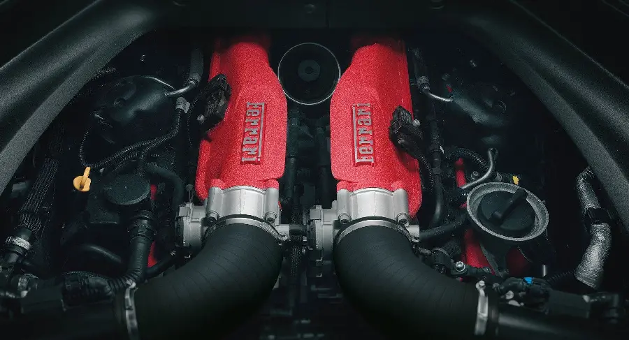High quality Ferrari super sports engine wallpaper for your computer