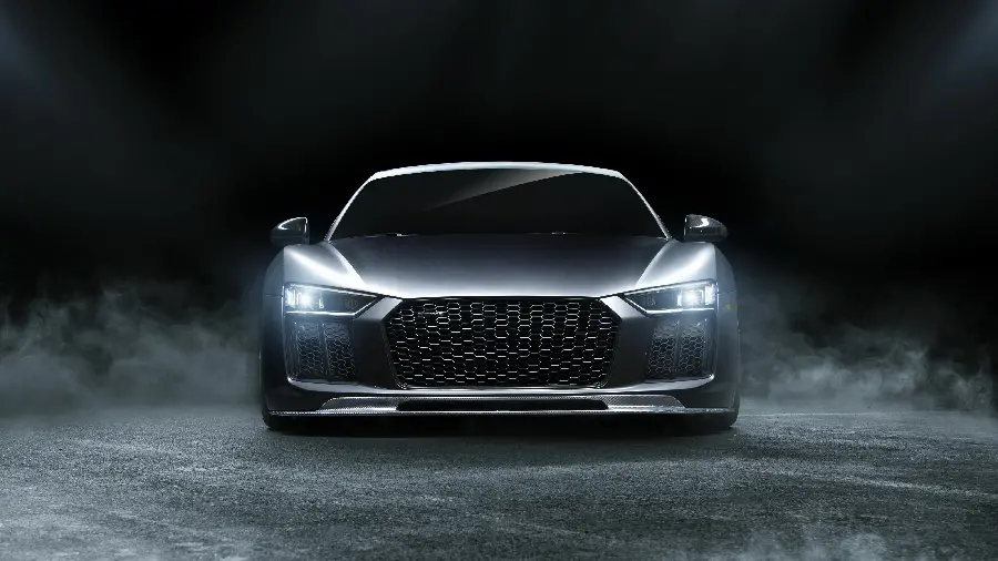 Audi car wallpaper with updated xenon lights