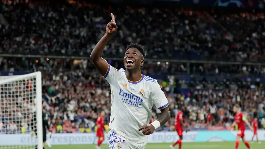 Photo of Vinicius Junior's joy in the 2022 Champions League final