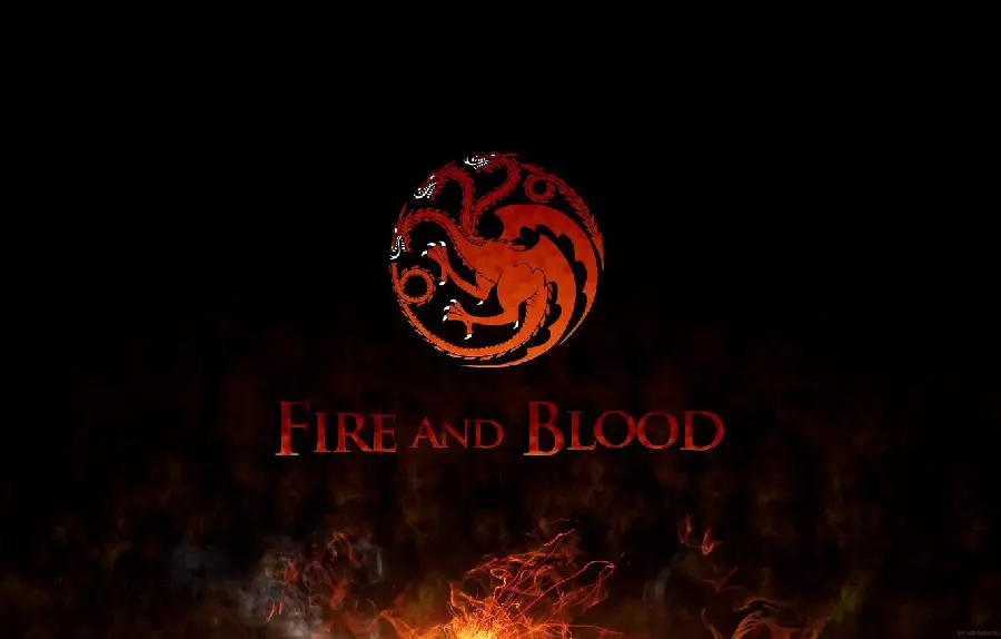 Fire & Blood House of the Dragon background for desktop