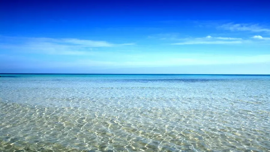 Photo of the Pacific Ocean during the day with calm and small waves and sunny weather