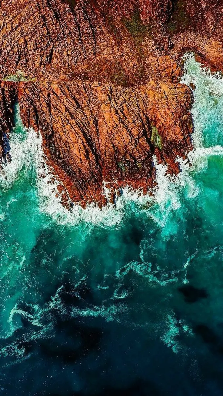 Download iOS 14.2 Wallpaper for iPhone and Other Smartphones with Beach and Wavy Water Design